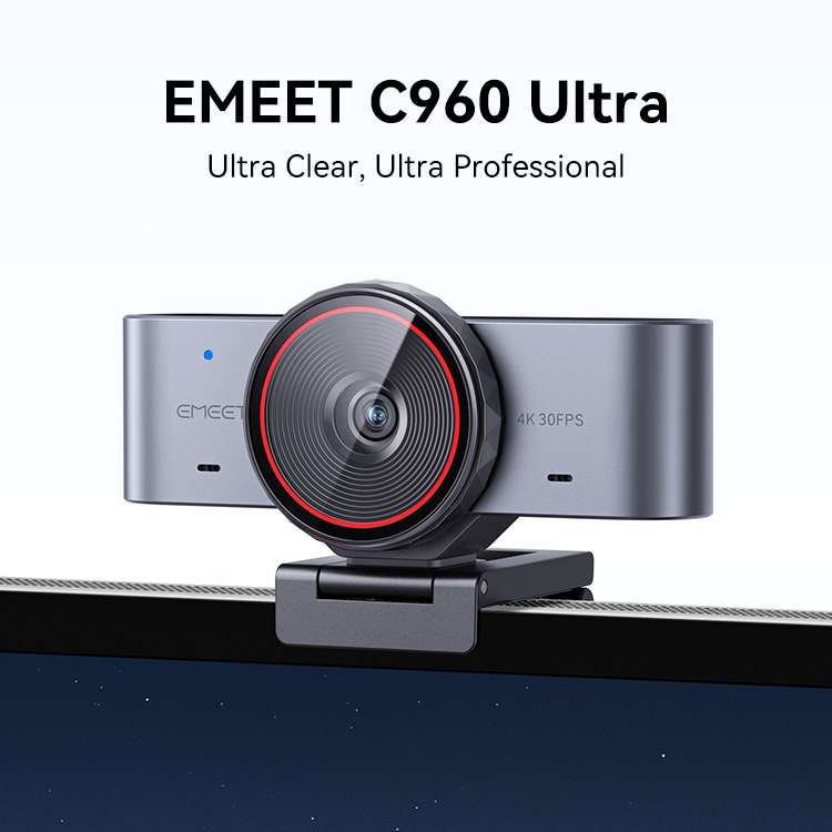 [Vận chuyển địa phương] Webcam EMEET C960 Ultra 4K, với hiệu suất siêu nhẹ, nhôm cao cấp, tương thíc