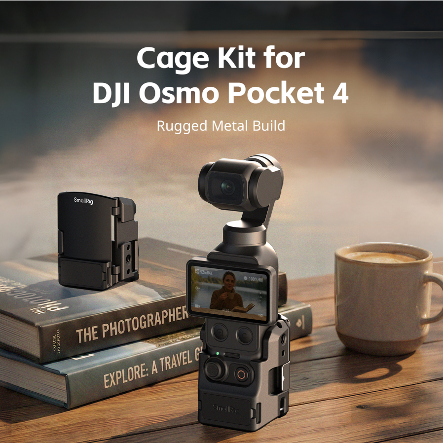 Lồng SmallRig cho DJI Osmo Pocket 4 (Phiên bản cơ bản) / Hỗ trợ / Hỗ trợ có thể đính kèm / Bộ vỏ sil