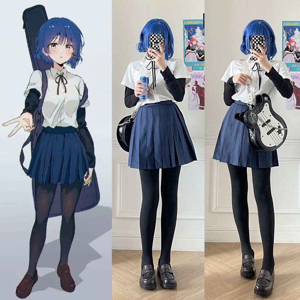 Ryo Yamada cosplay yamada ryo cosplay bocchi the rock cosplay Anime Student jk Uniform Full Set