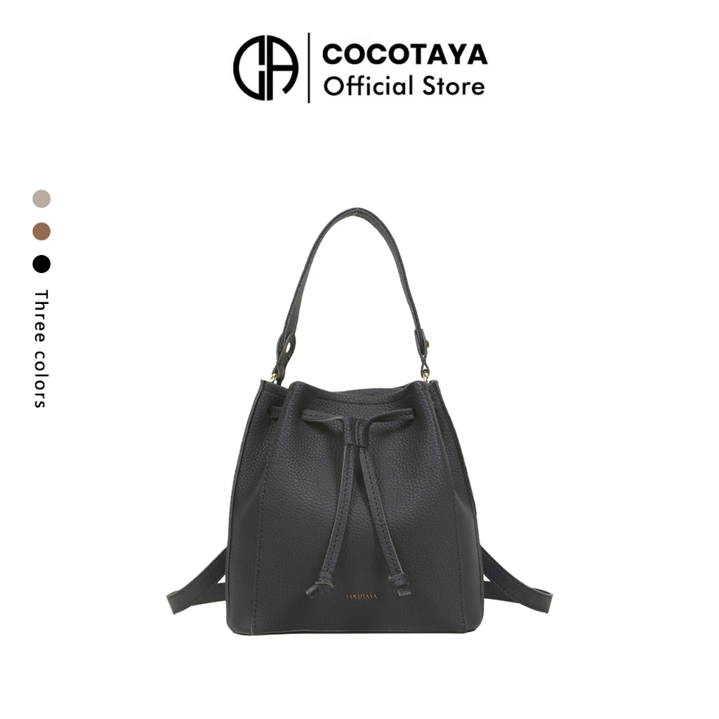 COCOTAYA Túi xô da pu bề mặt mềm có thể di động có thể là một vai có thể là ba lô đa năng phù hợp ba màu tùy chọn Bầu không khí đơn giản | BigBuy360 - bigbuy360.vn