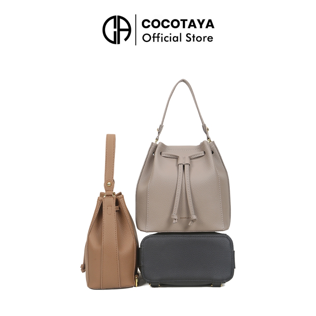 COCOTAYA Túi xô da pu bề mặt mềm có thể di động có thể là một vai có thể là ba lô đa năng phù hợp ba màu tùy chọn Bầu không khí đơn giản | BigBuy360 - bigbuy360.vn