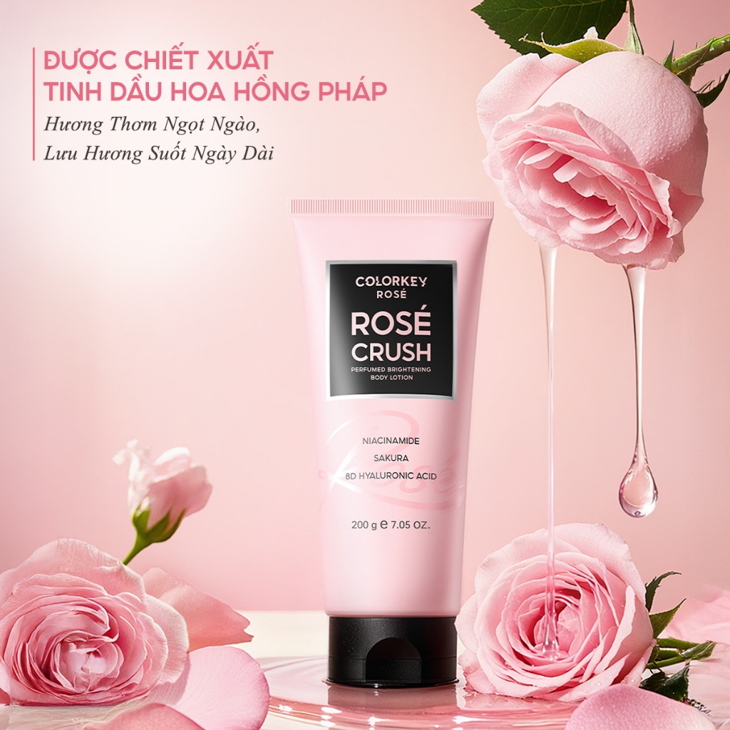 [Võ Hà Linh x Colorkey] COMBO 2 Sữa Dưỡng Thể Body Lotion COLORKEY ROSÉ Hỗ Trợ Dưỡng Sáng Và Cấp Ẩm, Hương Ngọt Ngào 200g/chai X 2 | BigBuy360 - bigbuy360.vn