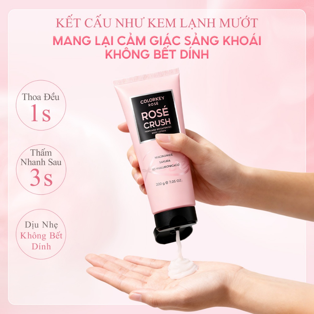 [Võ Hà Linh x Colorkey] COMBO 2 Sữa Dưỡng Thể Body Lotion COLORKEY ROSÉ Hỗ Trợ Dưỡng Sáng Và Cấp Ẩm, Hương Ngọt Ngào 200g/chai X 2 | BigBuy360 - bigbuy360.vn