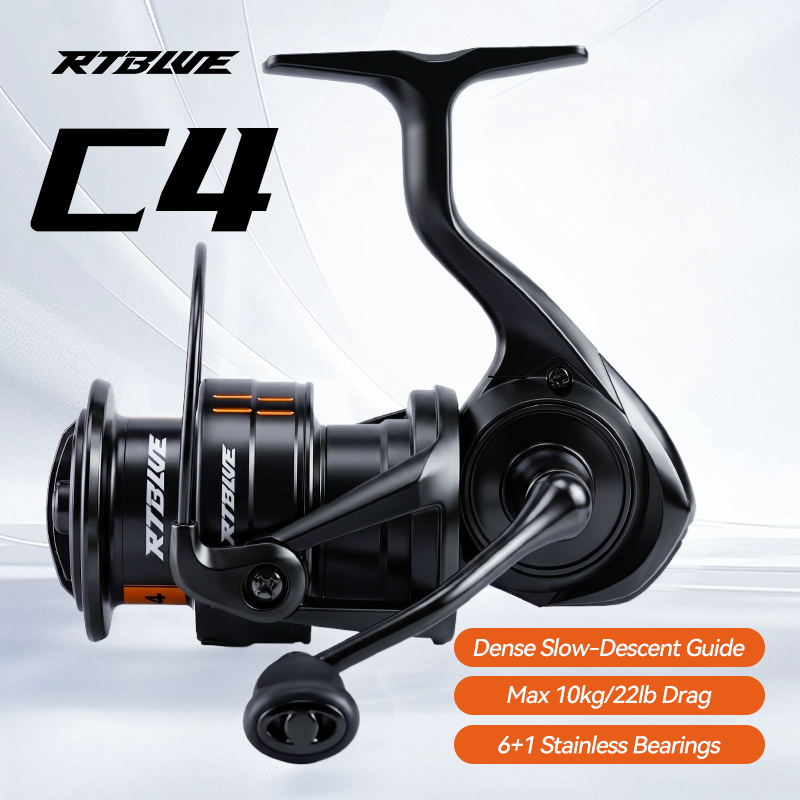 BEARKING RTBLUE C4 Spinning Reel 1000-4000 model 6 + 1 Vòng bi không gỉ Cuộn nước mặn Máy câu cá