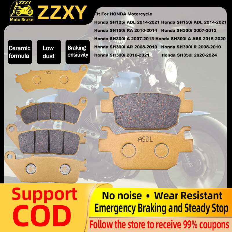 Dành Cho Xe HONDA SH125i 150i 300i 350i 1 Bộ Phụ Kiện Xe Máy Sợi Gốm Trước Và Sau Má Phanh