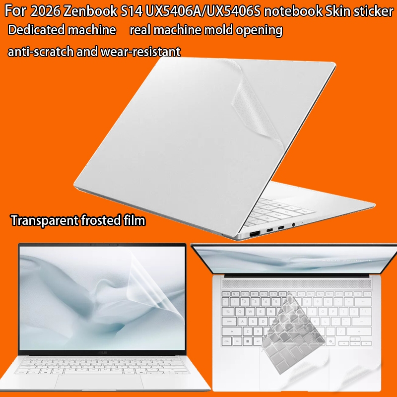 Thích Hợp Cho Asus Zenbook S14 Body Film UX5406S Máy Tính Trong Suốt Mờ UX5406A Notebook Sticker Vỏ 