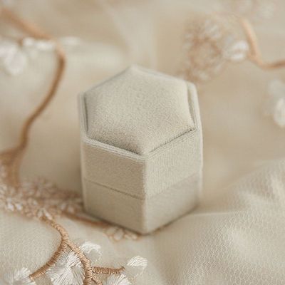 Bamoer Nhẫn Nhung trong Hộp Quà Tặng - Phù Hợp Cho Nhẫn Đính Hôn và Trưng Bày