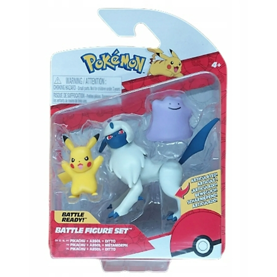 Pokemon Clip n Go Battle Feature Hình Multi-Pack Action Ready Pack Plus Sticker (Absol Pikachu và Di