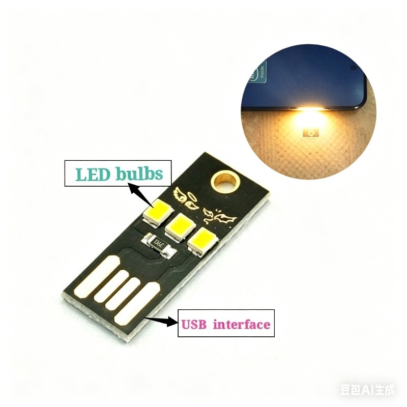 Đèn Usb Mini siêu nhỏ cho ngân hàng điện Bàn phím máy tính Đèn cắm trại Đèn mềm di động