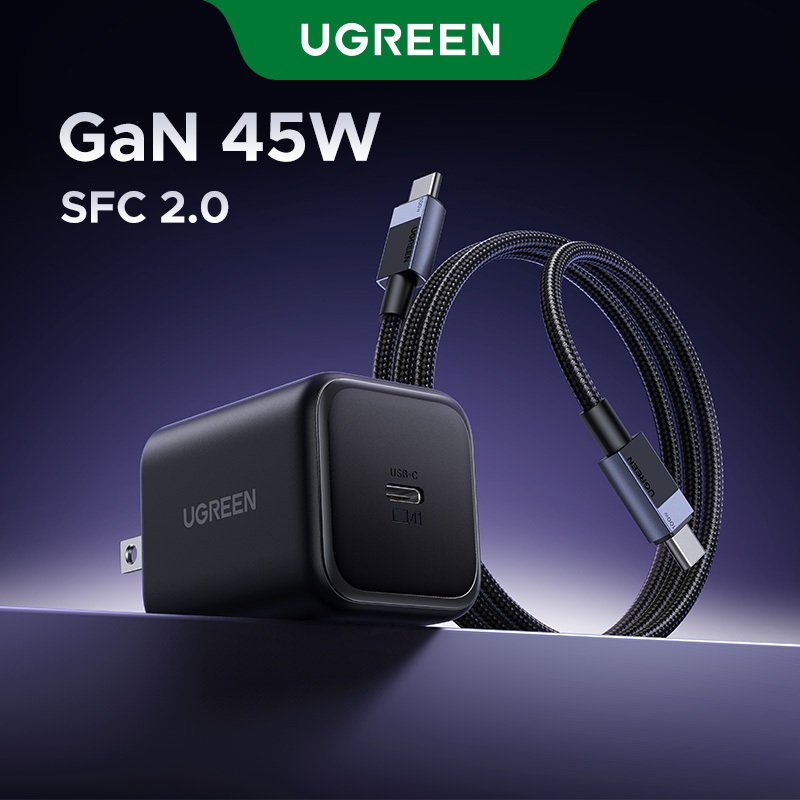 [Nexode] Bộ sạc UGREEN Mini GaN 45W 1 USB C Nexode Bộ sạc nhanh nhanh cho Samsung S25 Ultra S24