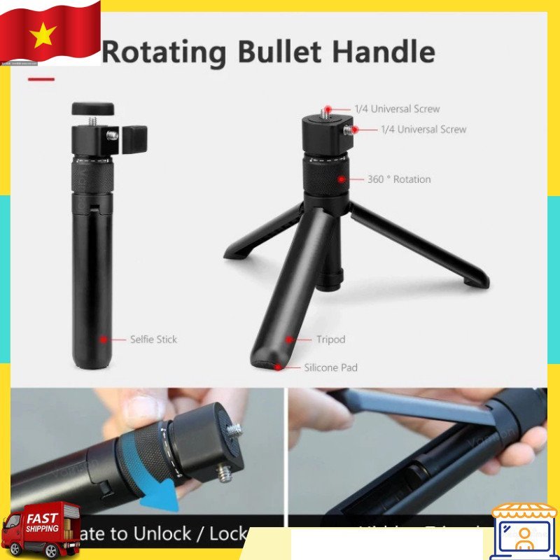 Chân máy Selfie vô hình 120cm Insta360 X5 X4 DJI OSMO 360 GoPro Bullet Time Monopod Có thể gập lại G