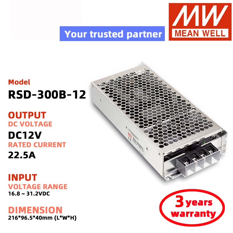 MEAN WELL RSD-300B-12 / 24 RSD-300C-12 / 24 RSD-300D-12 / 24 DC12V DC24V Nguồn điện chuyển mạch Mean