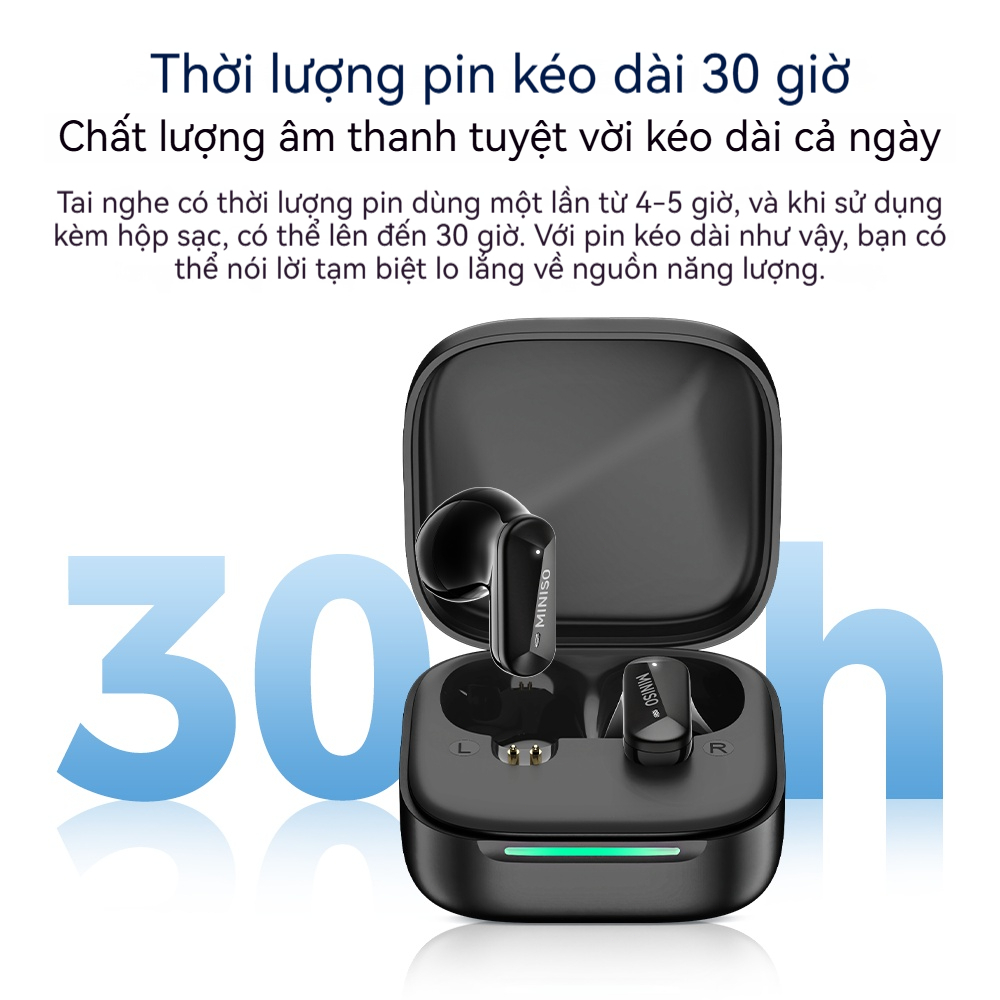 MINISO MS119 Tai Nghe Phiên Dịch AI  Tai nghe Bluetooth 6.0  Hỗ trợ dịch thuật 134 ngôn ngữ Tai nghe thể thao Khử tiếng ồn Âm thanh nổi Hi-Fi Âm thanh ASMR Chống nước IPX5 Độ trễ thấp | BigBuy360 - bigbuy360.vn