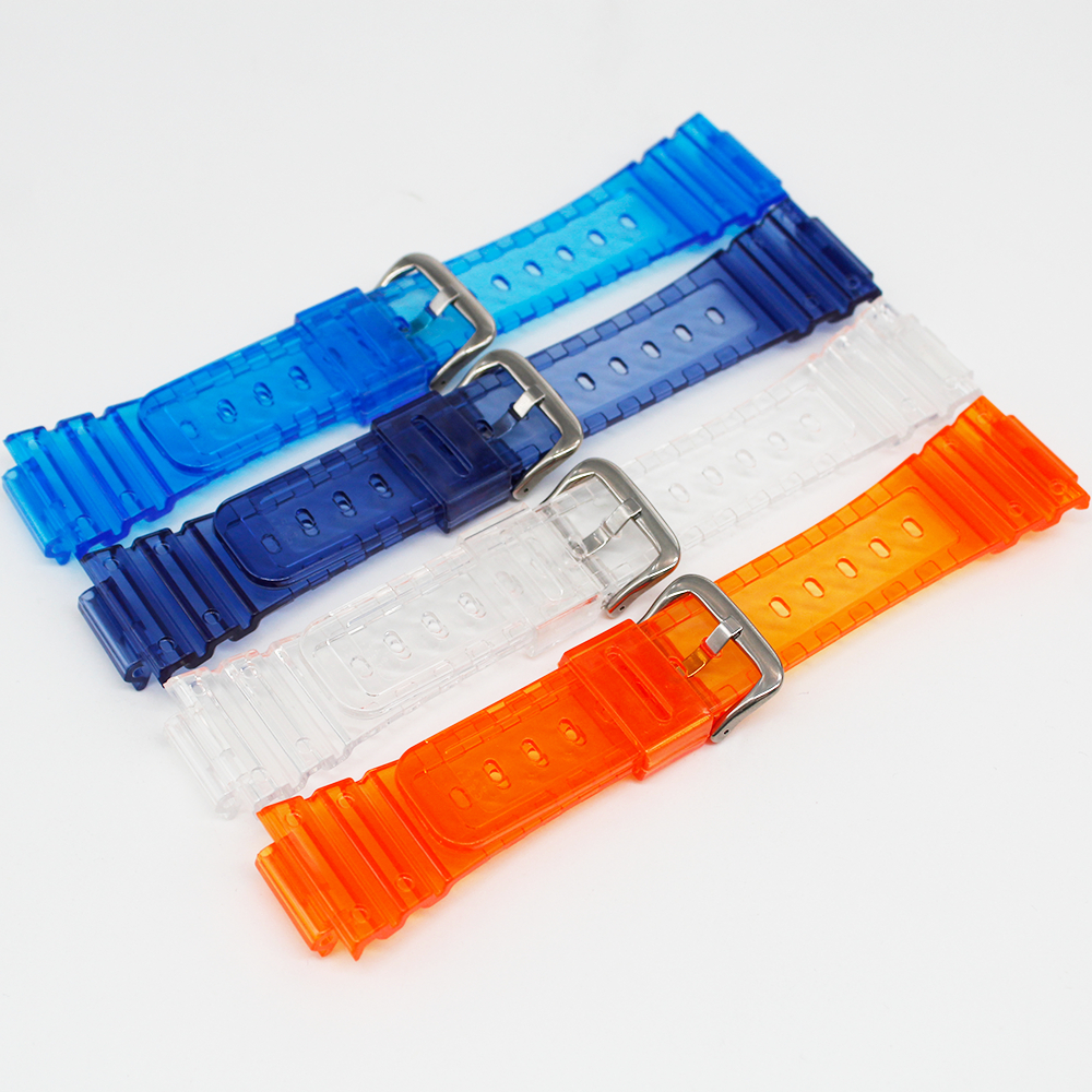 Dây đeo đồng hồ màu trong suốt cho DW5600 5000 5025 5030 / GW-B5600 / GWX-5600 / GW-M5600 5610 / GLX