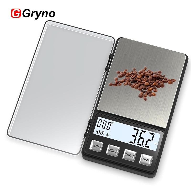 Gryno Coffee Scale Digital Kitchen Scale 0.1g~1000g Battery With Timer LED Display