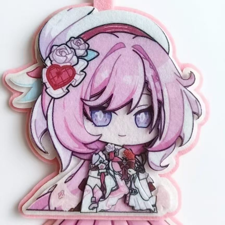 Honkai Impact 3rd – móc khóa Elysia bằng vải nỉ kiểu mới, thịnh hành trên mạng, phụ kiện cặp sách, q