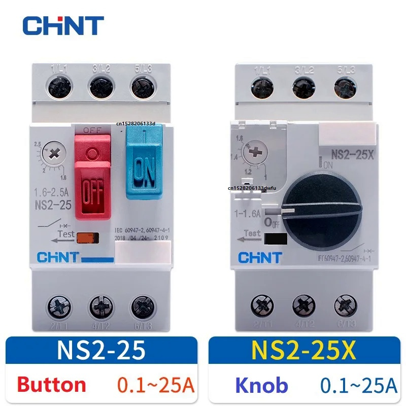 Chint NS2-25 NS2-25X Động Cơ Quá Tải Và Mạch Bảo Vệ Ngắn Mạch NS2-80B 25X Động Cơ Khởi Động GV2