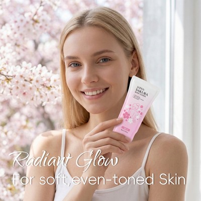 LAIKOU Japan Sakura Body Lotion 8ml – với Niacinamide & Lên men gạo – Làm sáng da, dưỡng ẩm, không trầy xước, thân thiện với du lịch