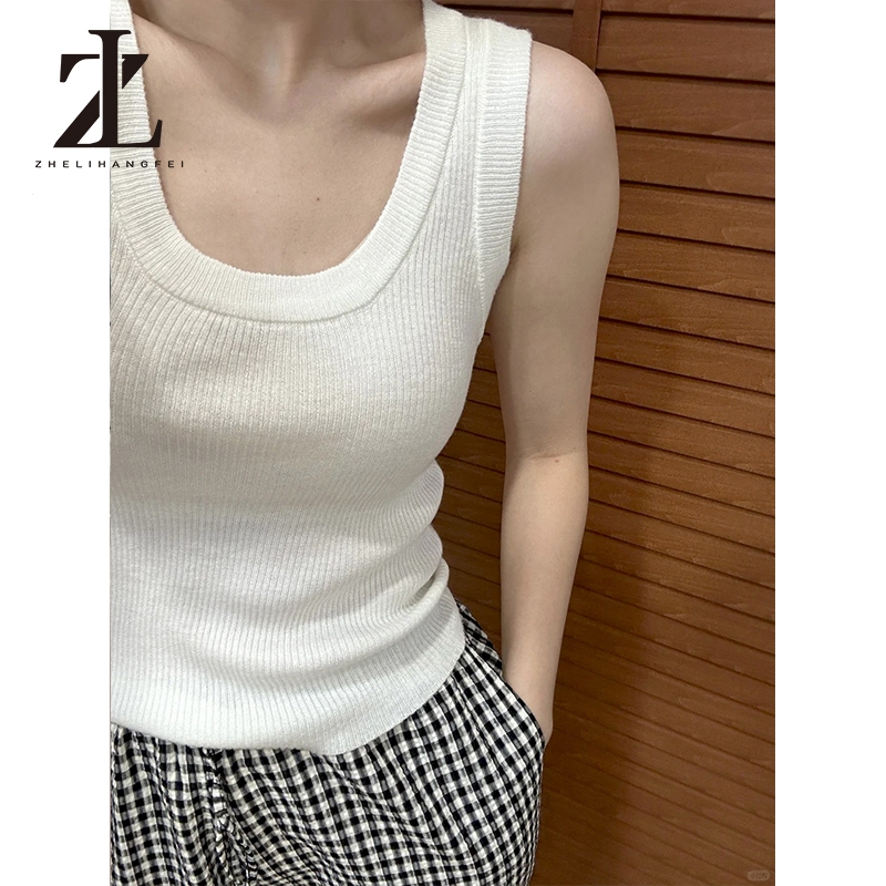 ZHELIHANGFEI Áo dệt kim mỏng cổ chữ U cổ chữ U dành cho nữ mùa hè 2026 | BigBuy360 - bigbuy360.vn