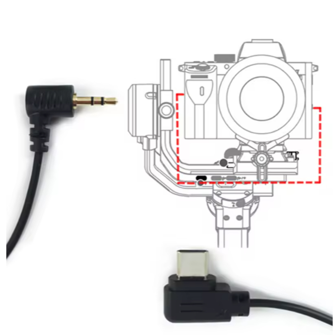 Cáp Điều Khiển RSS Từ Xa USB-C Sang 2.5 Mm Cho DJI Ronin SC RSC2 RS5 RS4 RS3 RS2 Ronin-SC & Canon EO