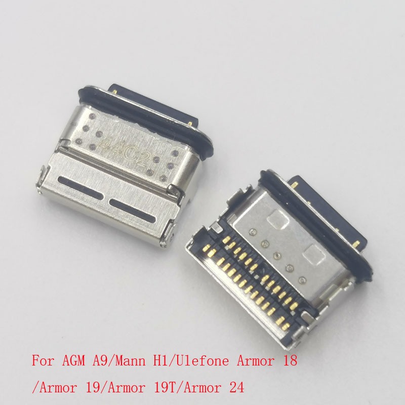 10-50 Cái Đầu Nối USB Cắm Cho Ulefone Armor 18 19 19T 24 AGM A9 Mann H1 Loại C Sạc Sạc Armor18 Armor