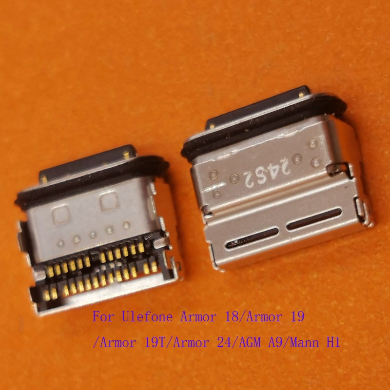 10-30 Cái Đầu Nối USB Cắm Cho AGM A9 Mann H1 Ulefone Armor 18 19 19T 24 Bộ Sạc Loại C Sạc Armor18 Ar