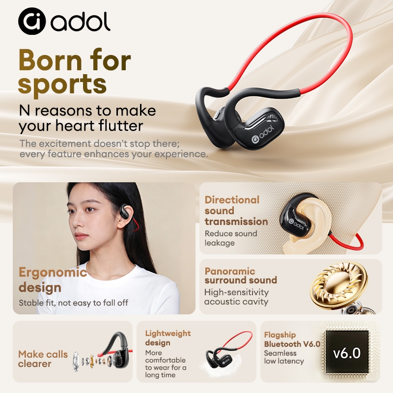 Tai nghe Bluetooth Asus Adol G150 360 ° Âm thanh toàn cảnh Độ trễ siêu thấp Chống nước Siêu bền Nhẹ Mặc Bluetooth 6.0 | BigBuy360 - bigbuy360.vn