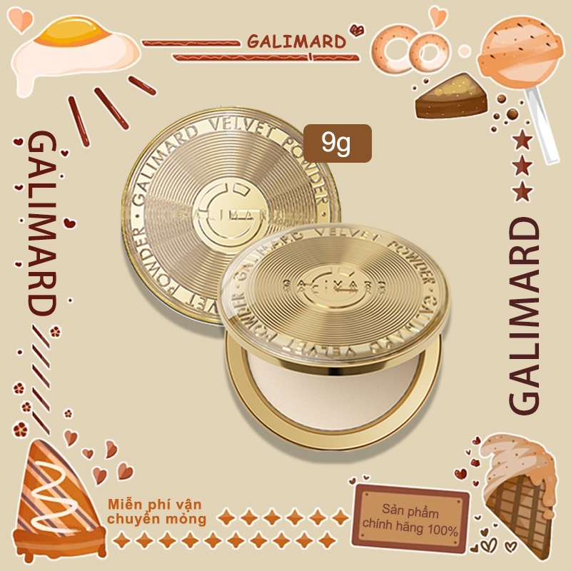 GALIMARD Flawless Setting Powder Oil-Control Matte Medium Coverage Trang điểm mặt chống thấm nước 9g