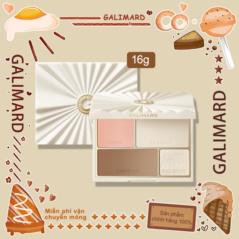 GALIMARD 4 TRONG 1 Mềm & Cấu trúc Đường viền nhẹ Trang điểm mặt lung linh