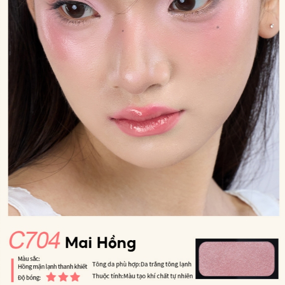 Phấn Má Hồng CHÉERYEP Satin 3D Mịn Tiệp Vào Da Tự Nhiên Bền Màu Lì Và Nhũ Ánh Kim | BigBuy360 - bigbuy360.vn