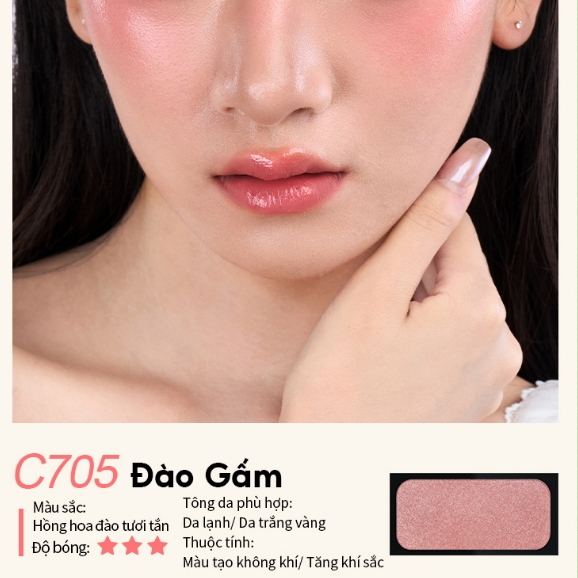 Phấn Má Hồng CHÉERYEP Satin 3D Mịn Tiệp Vào Da Tự Nhiên Bền Màu Lì Và Nhũ Ánh Kim | BigBuy360 - bigbuy360.vn