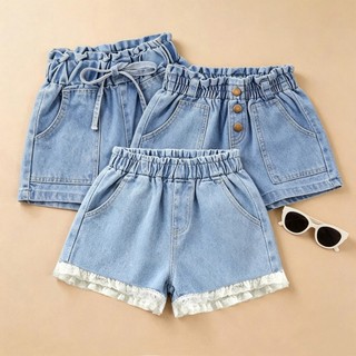 QuầN Short Denim MềM MùA Hè MớI Cho Bé GáI KiểU HàN ThờI Trang Nơ QuầN Jean