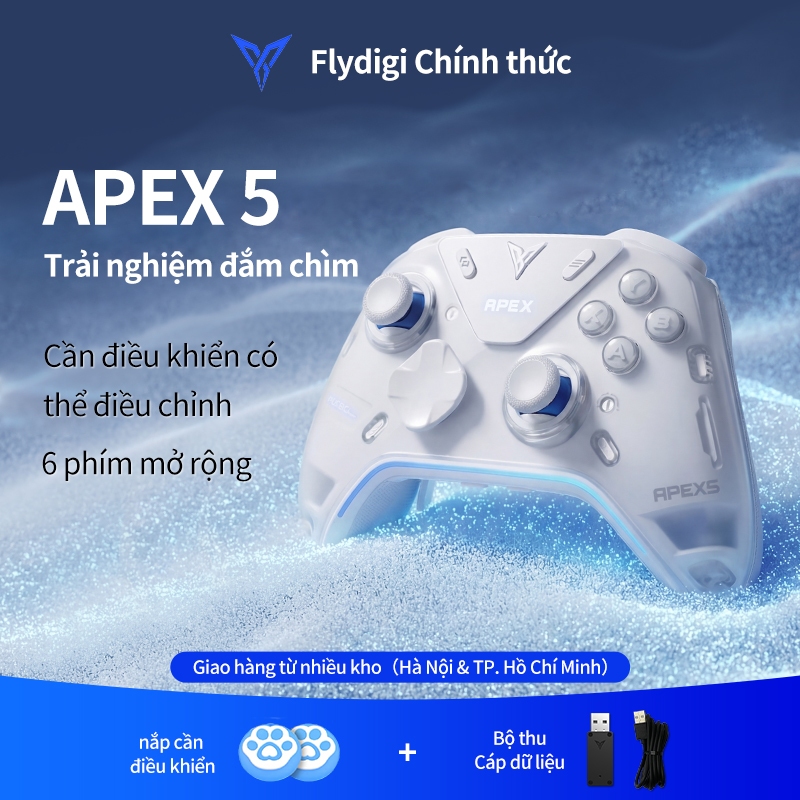 BH 12 tháng,Flydigi APEX 5 Tay cầm game,Cần hợp kim chỉnh 2.0, trễ 3ms, màn hình màu tương tác 2.0.