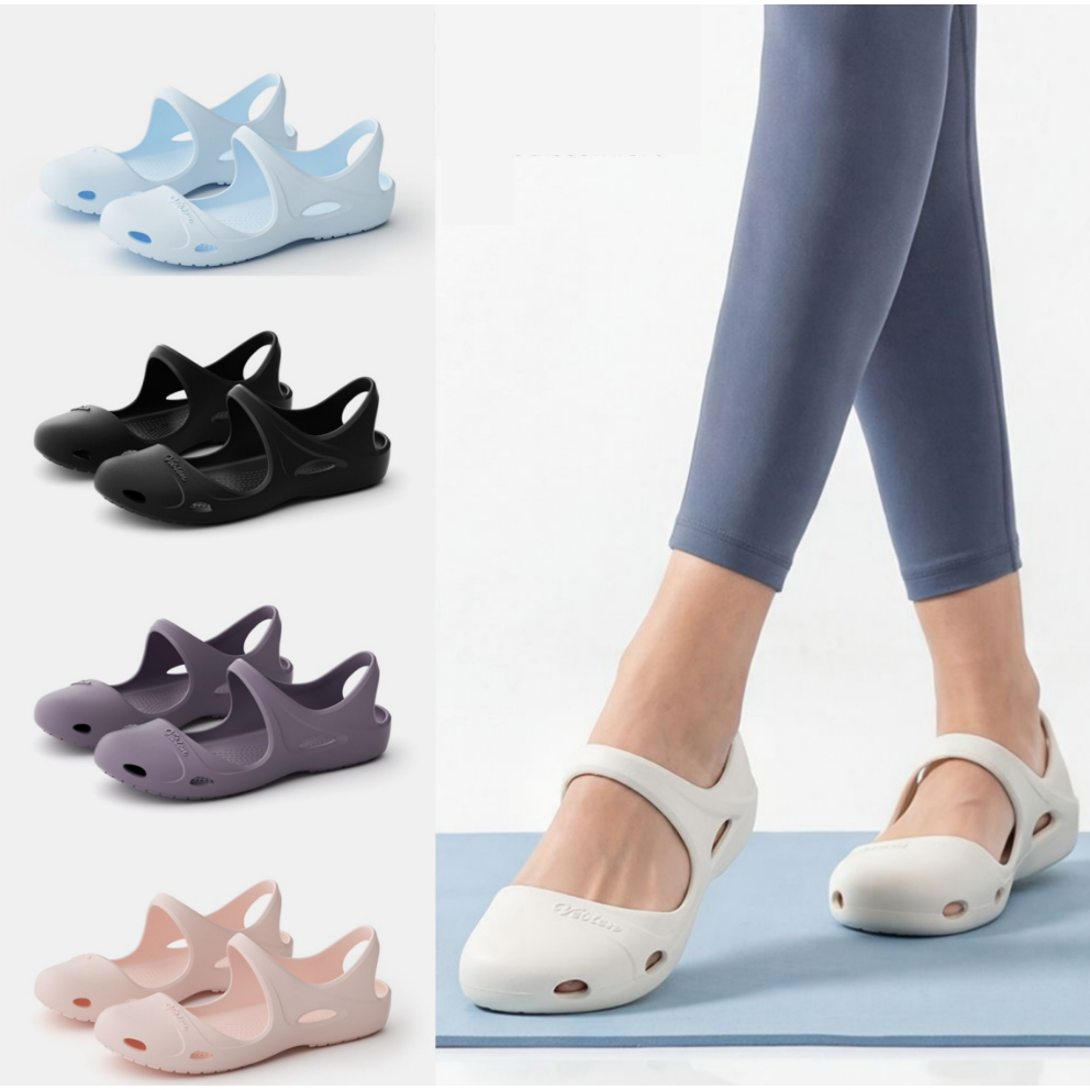 Yoga Baotou Giày Ba Lê Phong Cách Nhà Giày Tập Yoga Pilates Chống Trơn Trượt Thoáng Khí Nhẹ Ngoài Tr