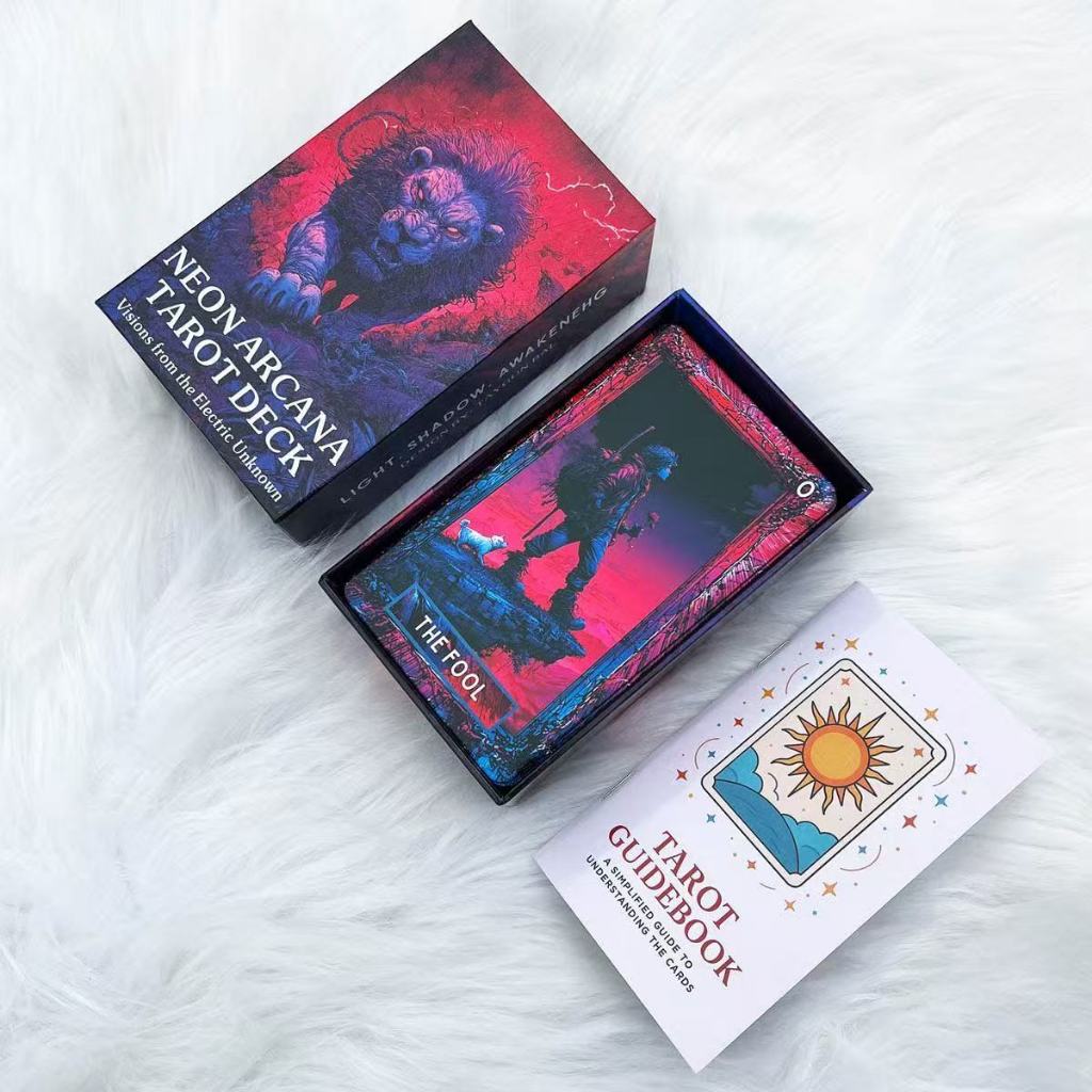 [Bản gốc] Heaven and Earth Cover 12 x 7cm Neon Arcana Tarot English Board Game Card Game Neon Arcana