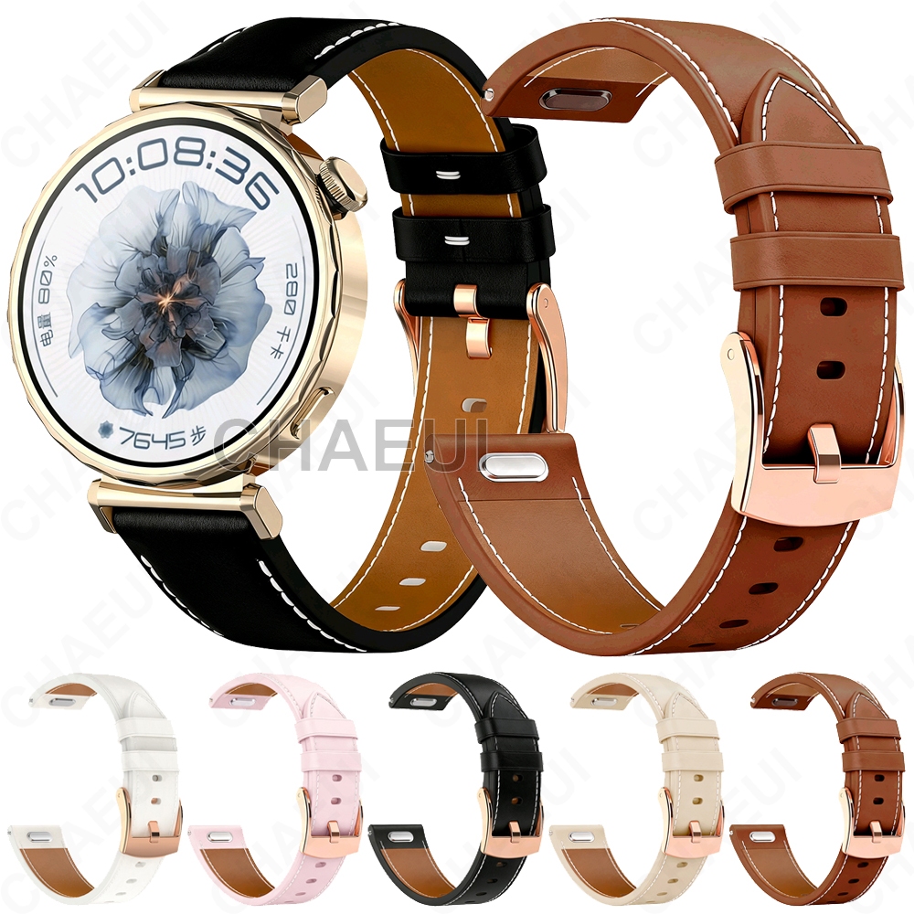 Phụ kiện dây đeo vòng tay bằng da cho Huawei Watch GT6 GT5 GT4 41mm / GT5 Pro 42mm / Huawei Watch 5 