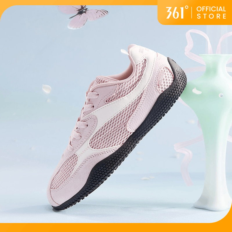 361Degrees Giày thể thao phẳng Lưới thoáng khí T-Toe Nữ Miu Series Giày tập luyện thông thường của Đ