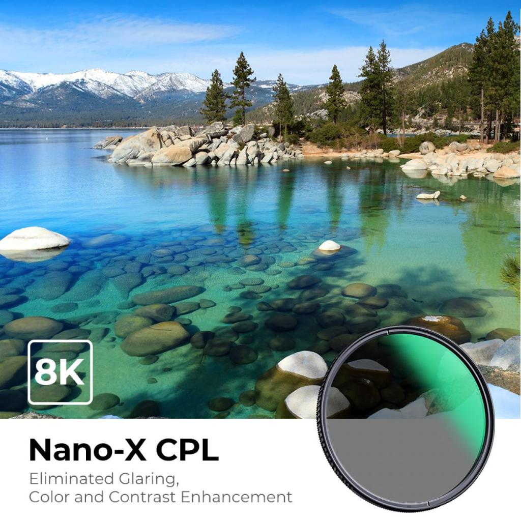 K & F Concept NANO-X 37mm-58mm CPL Lọc 28 Lớp Phân Cực Tròn Siêu Mỏng