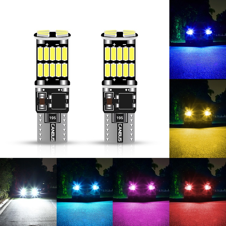 CHEMINI 1PC T10 W5W 194 LED cho đèn đỗ xe ô tô Đèn vòm Para sa Honda Click Beat Yamaha Mio 26SMD Siê