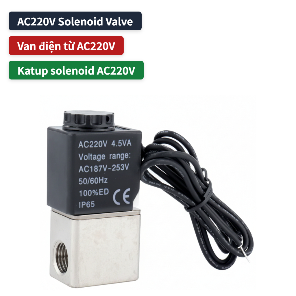 2V025 Series Wire Lead Type 2/2 Way Solenoid Valve Integrated Lead Pneumatic Valve 06/08 Port