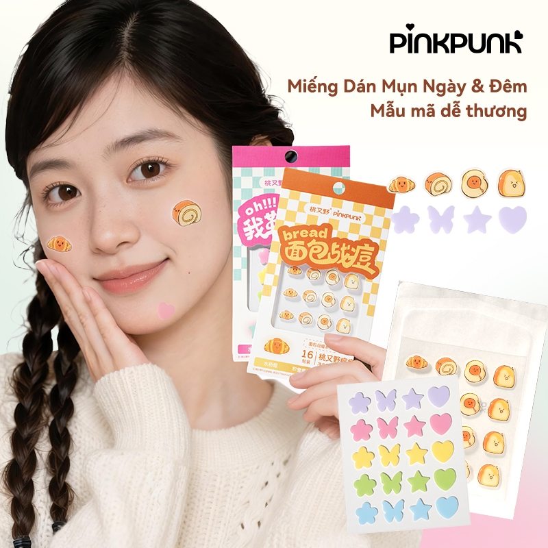 Cute Miếng Dán Mụn BHA Tái PinkPunk Tạo Chăm Sóc Làn Da Ngày Đêm | BigBuy360 - bigbuy360.vn