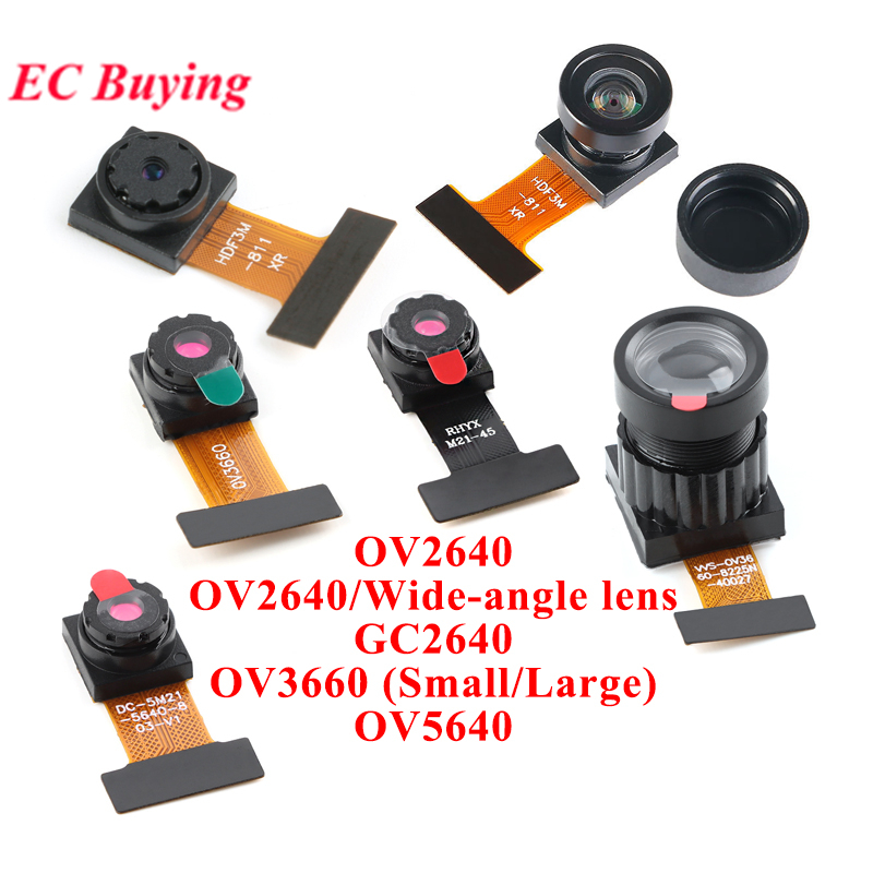 OV2640 GC2640 OV3660 OV5640 Mô-đun máy ảnh 2MP 3MP 5MP Góc rộng Mini Cảm biến CMOS cho STM32 ESP32