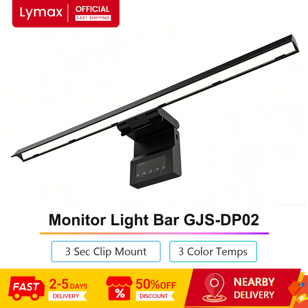 Thanh đèn màn hình USB LYMAX GJS-DP02 Chế độ nhiệt độ 3 màu Bảo vệ mắt Đèn màn hình cảm ứng | BigBuy360 - bigbuy360.vn