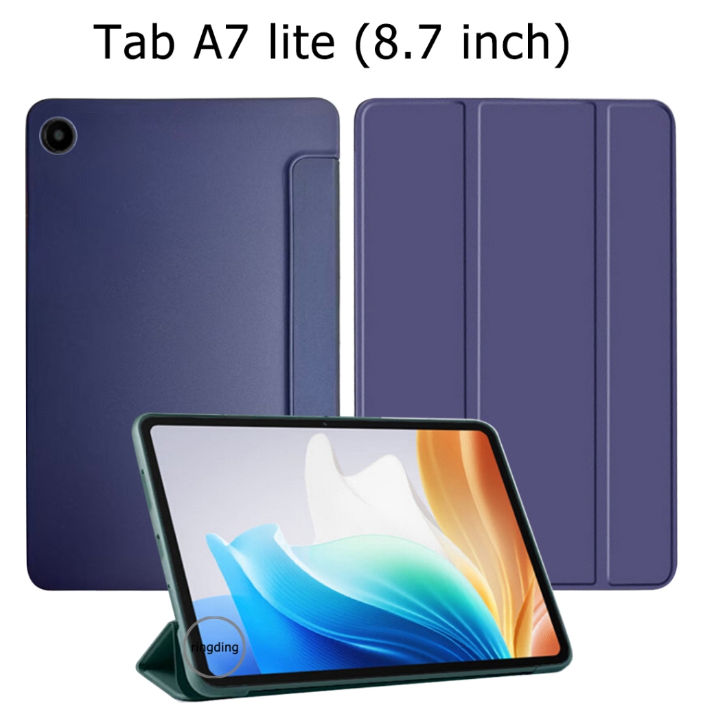 Dành Cho samsung Galaxy Tab A7 lite Máy Tính Bảng Mẫu Thời Trang Mềm TPU Da Gấp Đứng Flip Case Cover