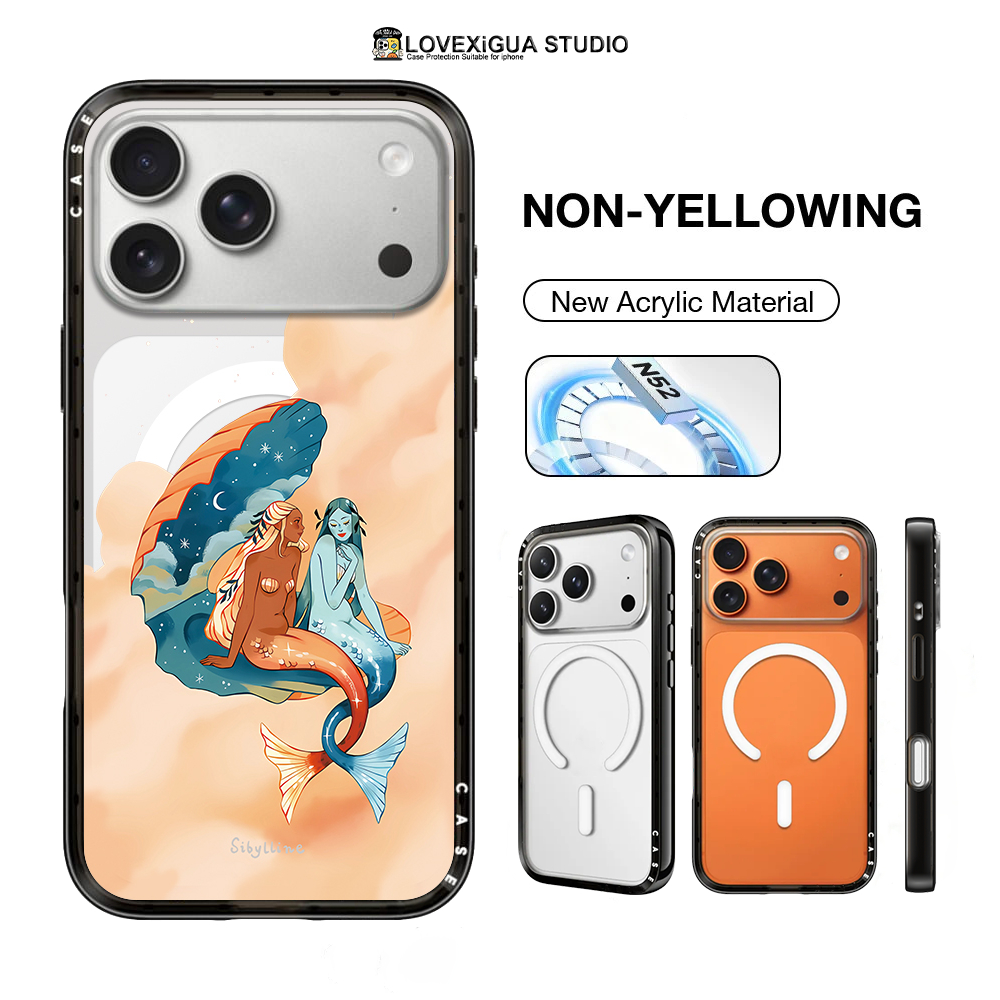 Art Oil Poker Queen Acrylic Có Vỏ Điện Thoại Từ Tính Cho iPhone 17Pro Max 17 Case 16 15 14 13 Pro Ma