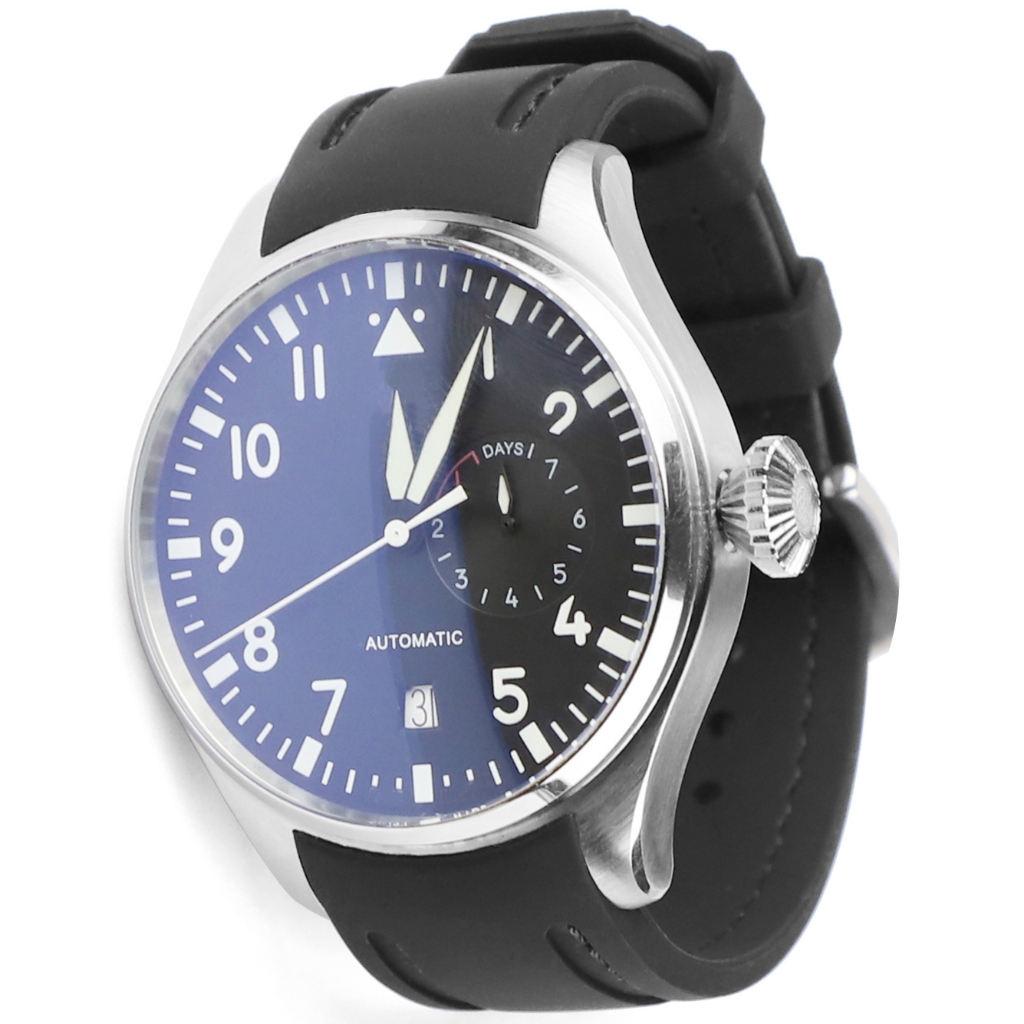 Dây đeo đồng hồ cao su đường cong 22mm cho đồng hồ IWC Big Pilot 46MM Chronograph Stitch