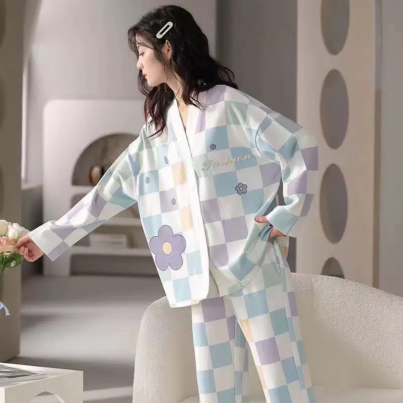 Summer Slim Style Postnatal Clothes Mother's Choice Nutritional Spring Autumn Women's Sleeping Suit 