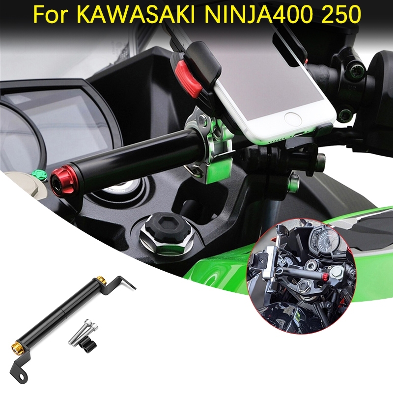 LEDISHUN Xe Máy NINJA400 GPS Định Vị Chân Đế Tay Cầm Điện Thoại Nối Dài Tương Thích Với KAWASAKI NIN
