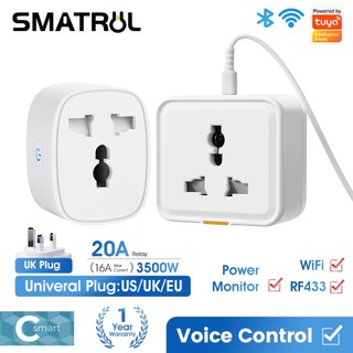 Ổ cắm thông minh tuya smartlife wifi smatrul– 3500w / 3300w