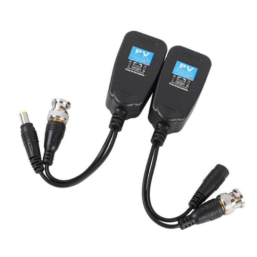 Bộ thu phát video và nguồn video HD 5MP / 8MP HDCVI TVI AHD video thụ động balun